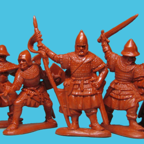 Set complet des guerriers médiévaux ukrainiens.